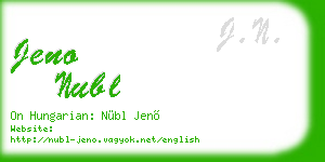 jeno nubl business card